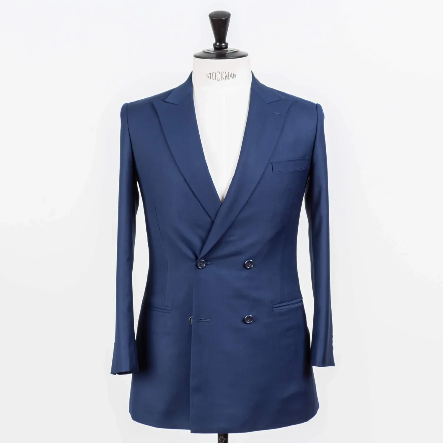 Blauw double breasted trouwpak heren in Loro Piana stof - luxe bruidegom pak op maat Amsterdam