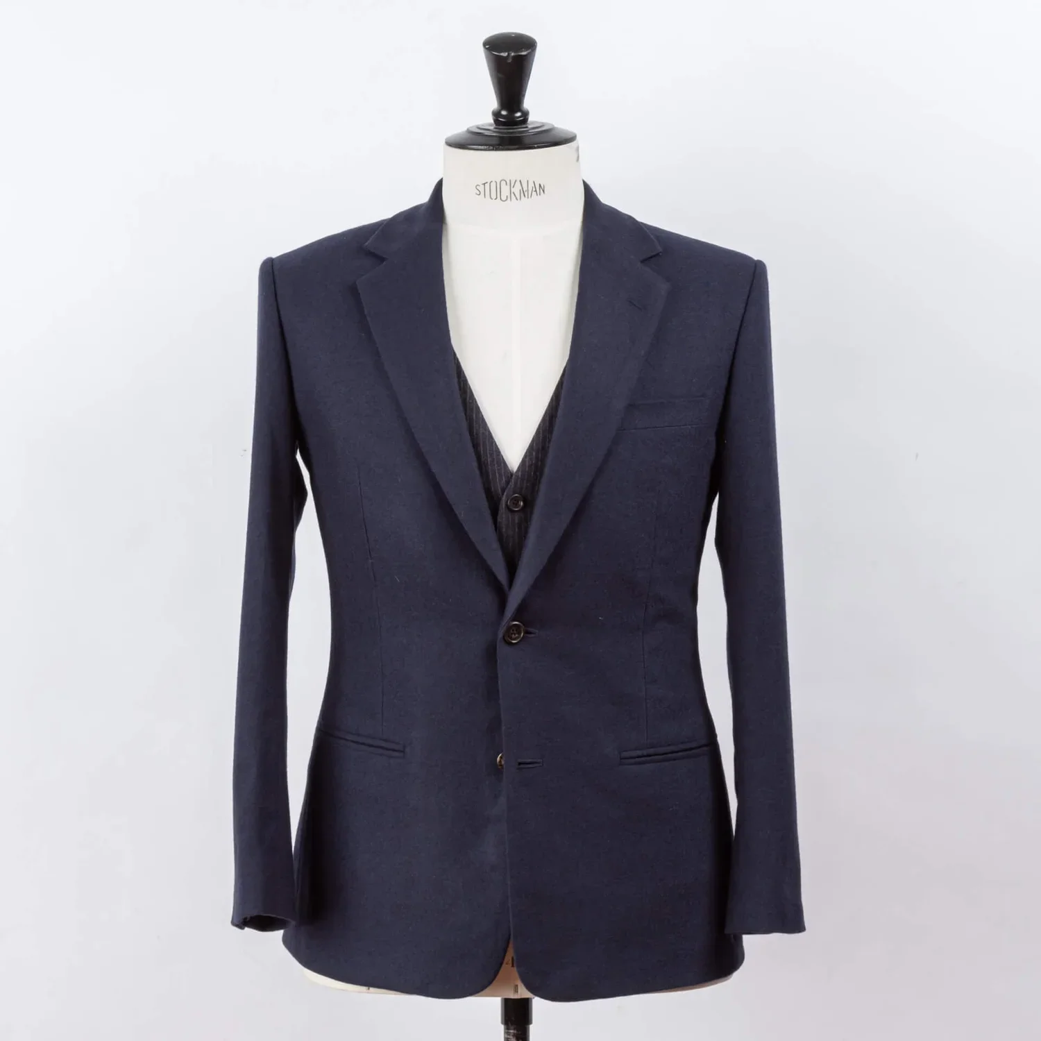 Navy blauw trouwpak heren 3-delig met krijtstreep gilet en broek - klassiek bruidegom pak op maat Amsterdam