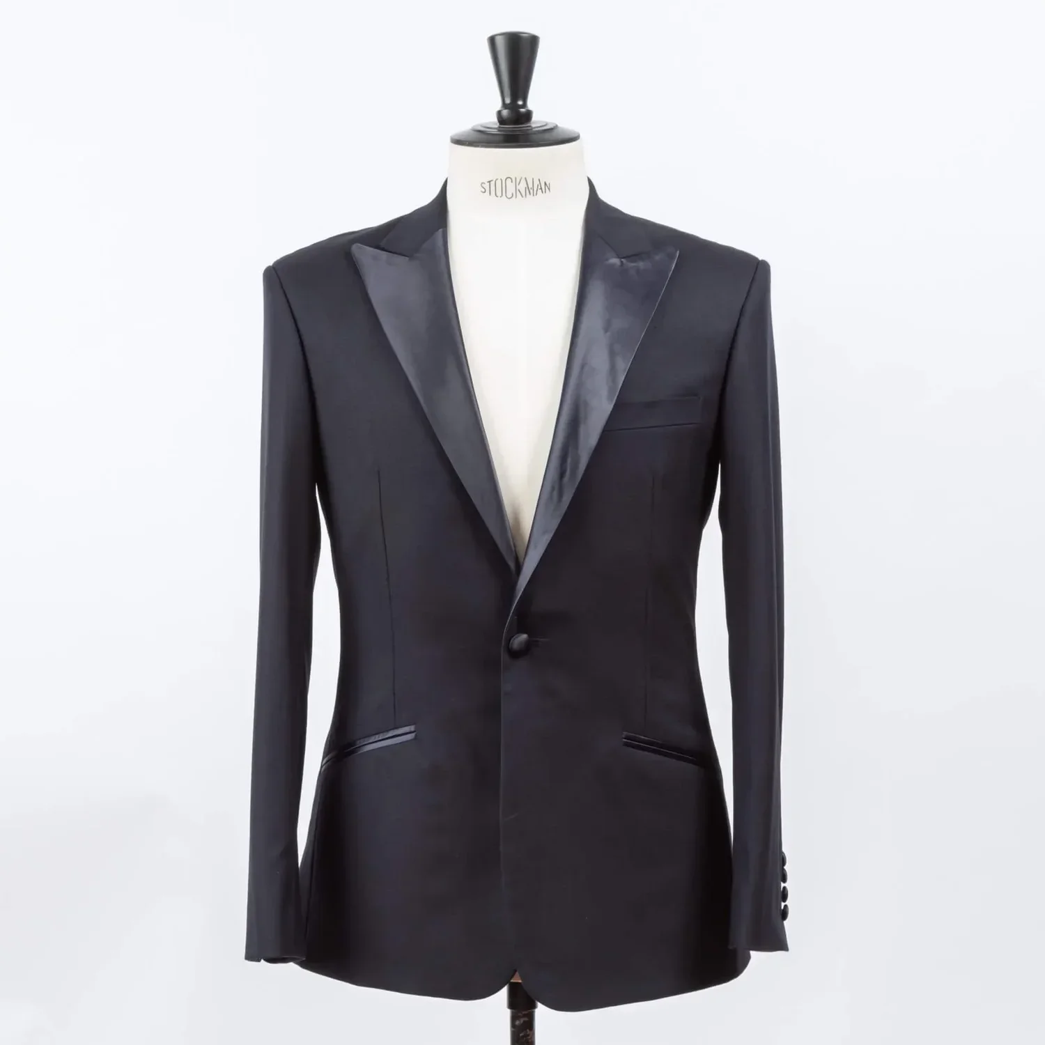 Midnight blue smoking op maat heren in wol cashmere met peak lapels - luxe bruidegom tuxedo Amsterdam
