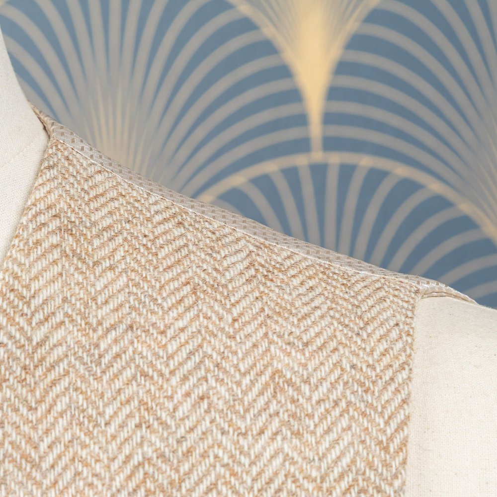 Trouwpak+3+Delig+Saffier+Groen+Merino+Wol+met+Light+Sand+Herringbone+Tweed+Gilet 36.jpg