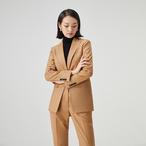 Camel pak dames - warm broekpak op maat Amsterdam