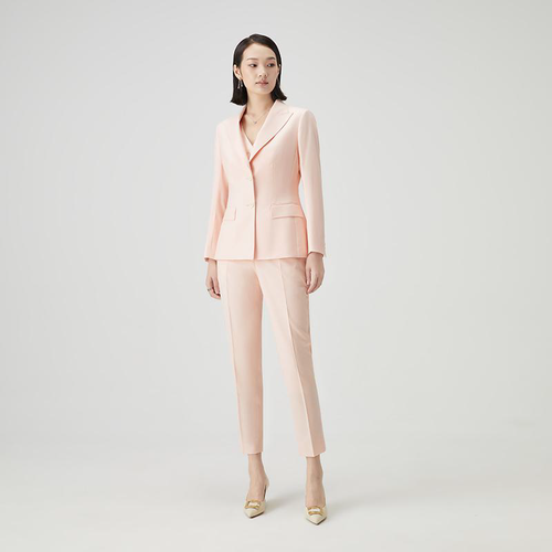 Pastel roze trouwpak - elegant broekpak voor bruiloft