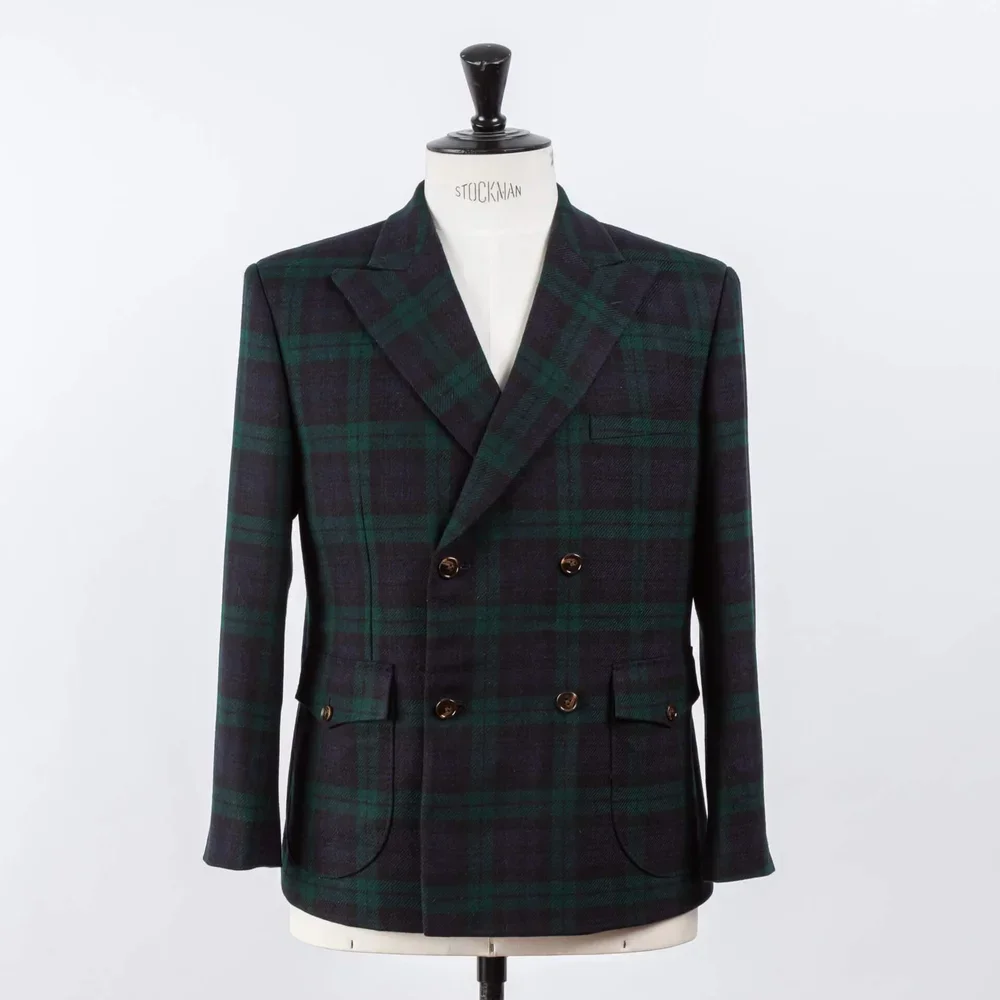 Tartan double breasted dinner jacket heren Blackwatch op maat - Schotse bruidegom blazer Amsterdam