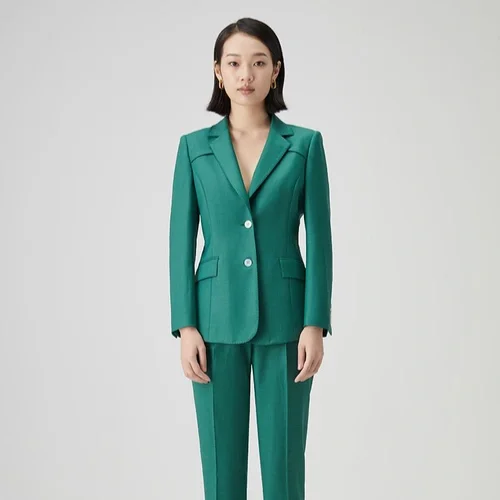 Groen pak dames - elegant broekpak op maat