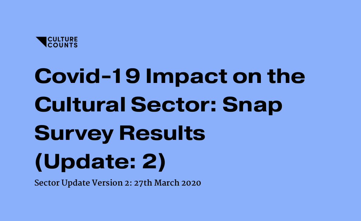 Impact on the Cultural Sector: Coronvirus Survey Results (Update 2 / 27.03.2020)