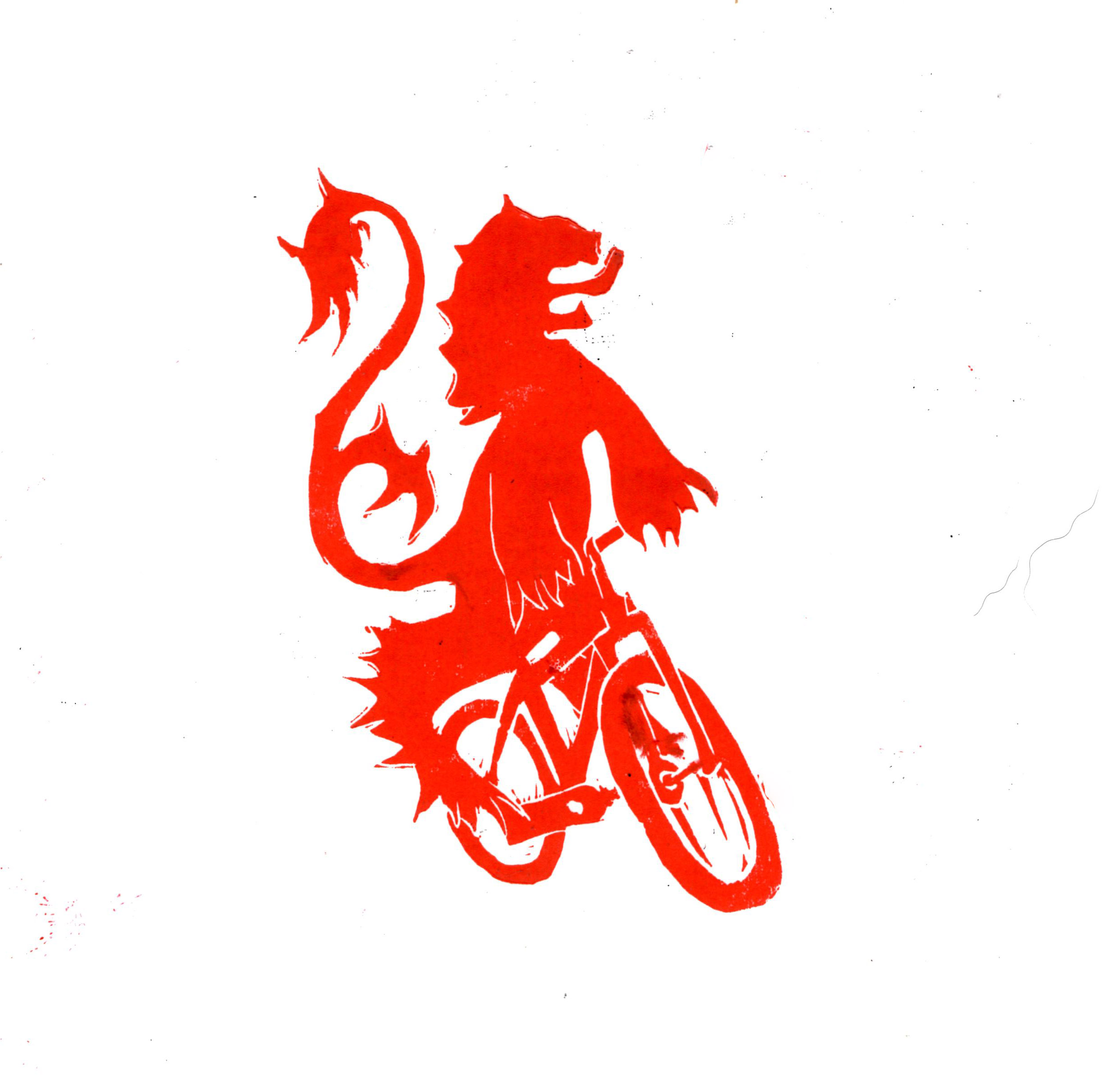 A commissioned print for a cycling team