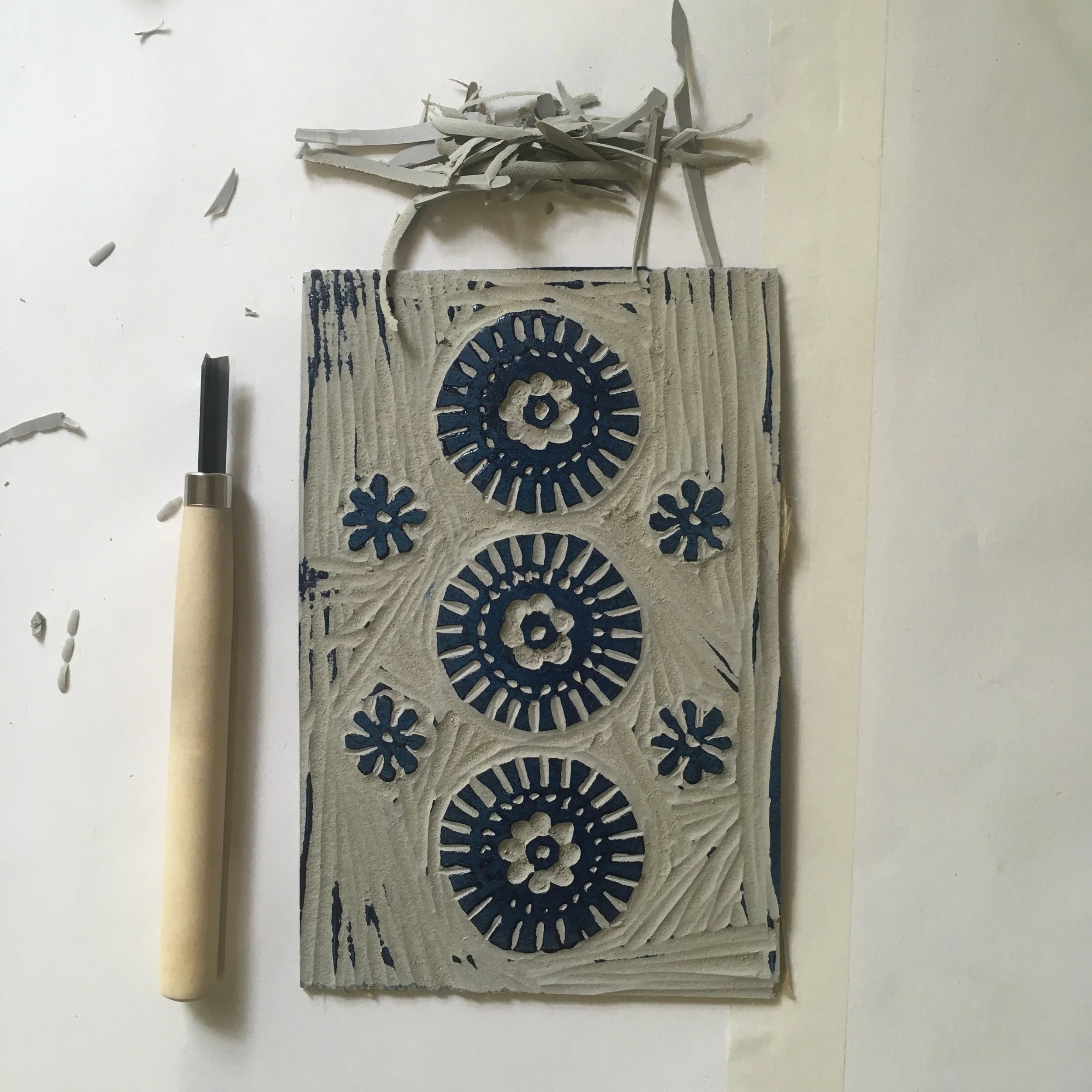 Linocut Printing at 3 Harbours Arts Festival