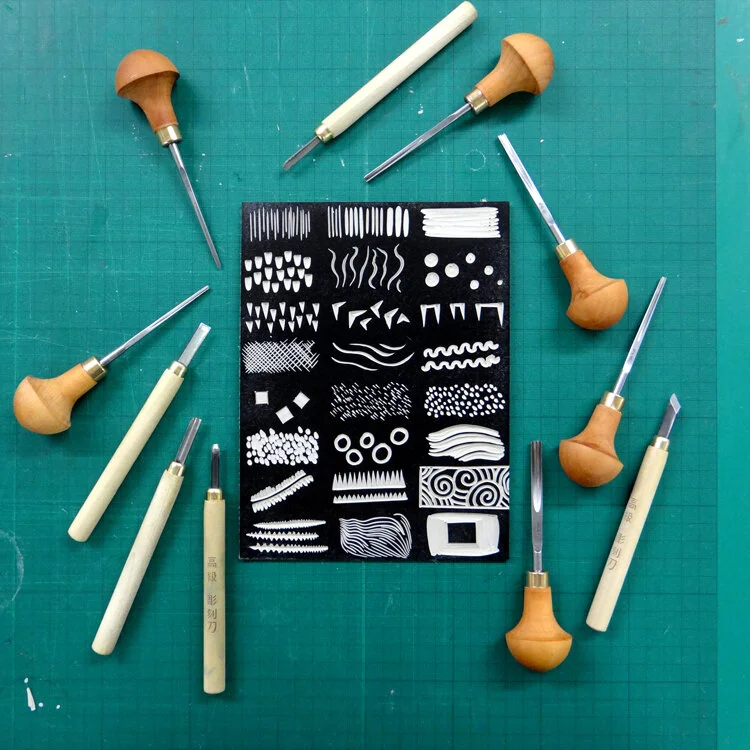 Getting started with linocut : tools and materials