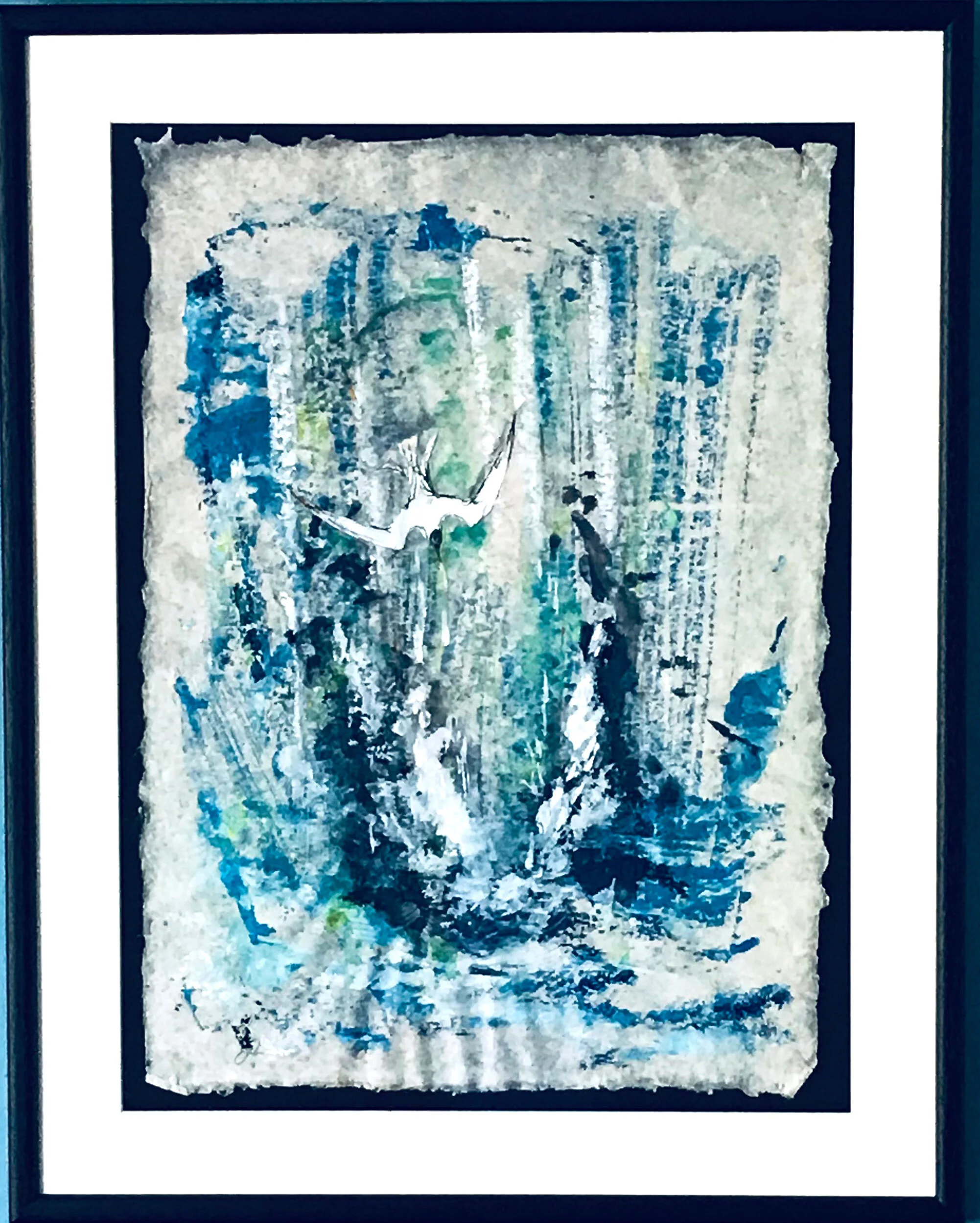 Tern Ahoy! Monoprint with mixed media and collage on handmade paper&nbsp; 43 x 52 cm&nbsp;£325.00
