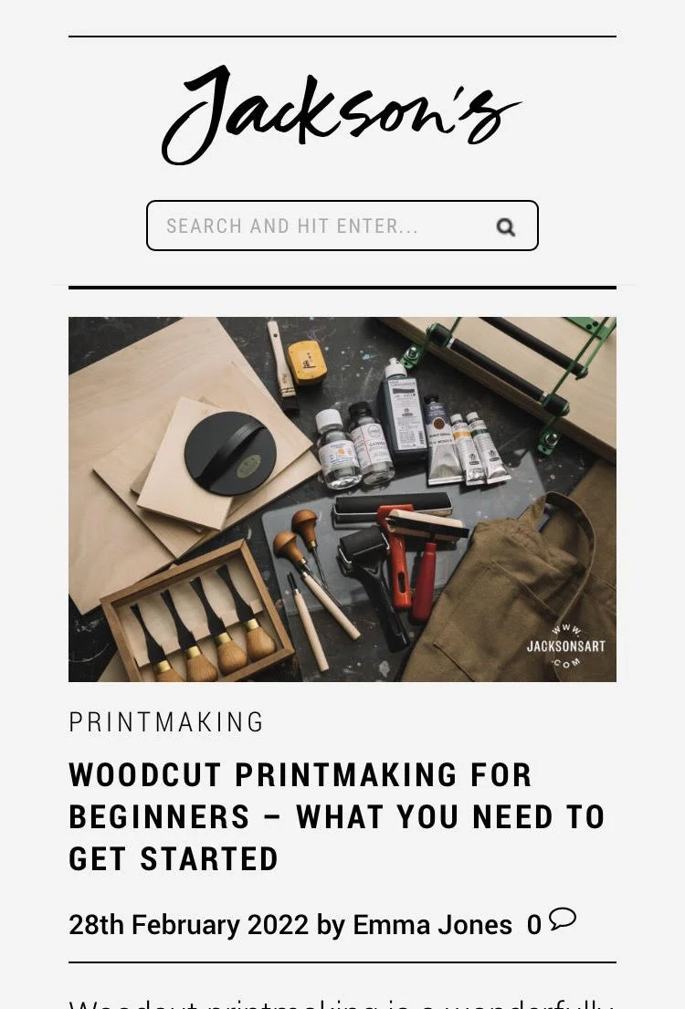Getting started in woodcut and linocut blogs