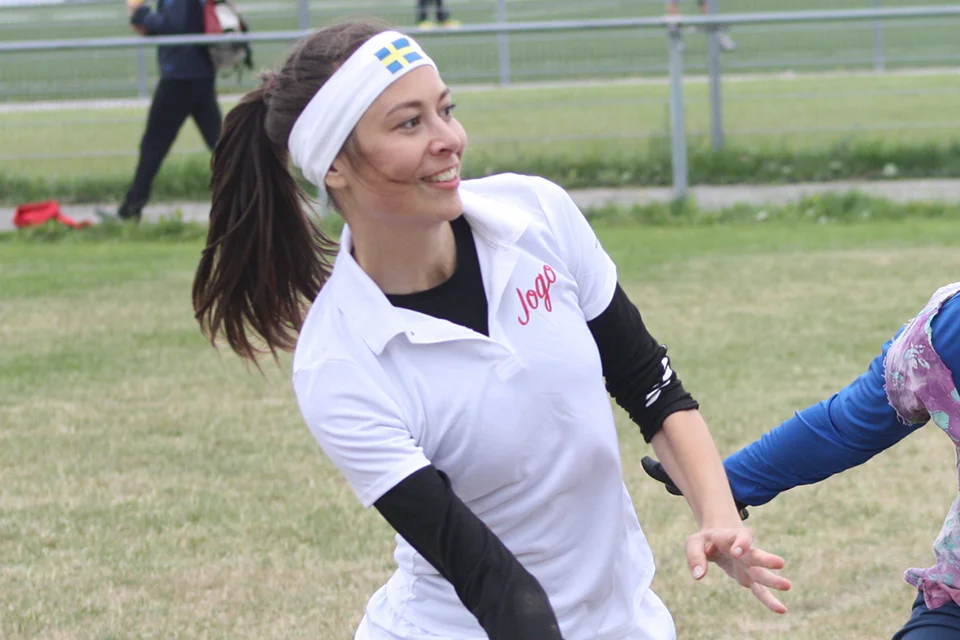 SOFIA EKLUND Gifted with perfectly straight and wondrously luminous teeth, Sofia enjoys smiling while throwing flicks, smiling while studying architecture, smiling while doing her traditions Swedish warmup dance with Oda and smiling in her sleep.