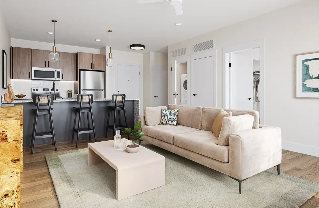 living room and kitchen at research parkapartments  in huntsville al.webp