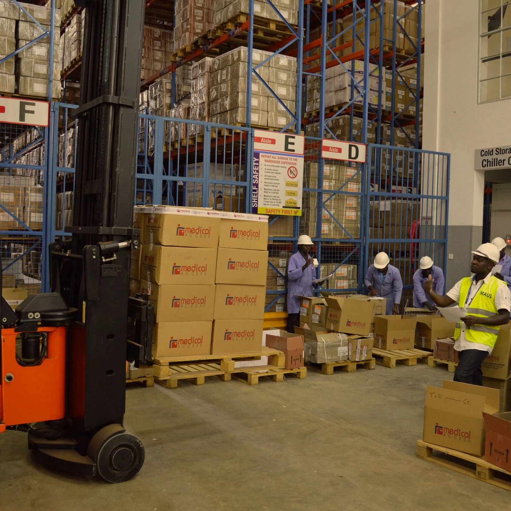 Medical supplies warehouse in Uganda