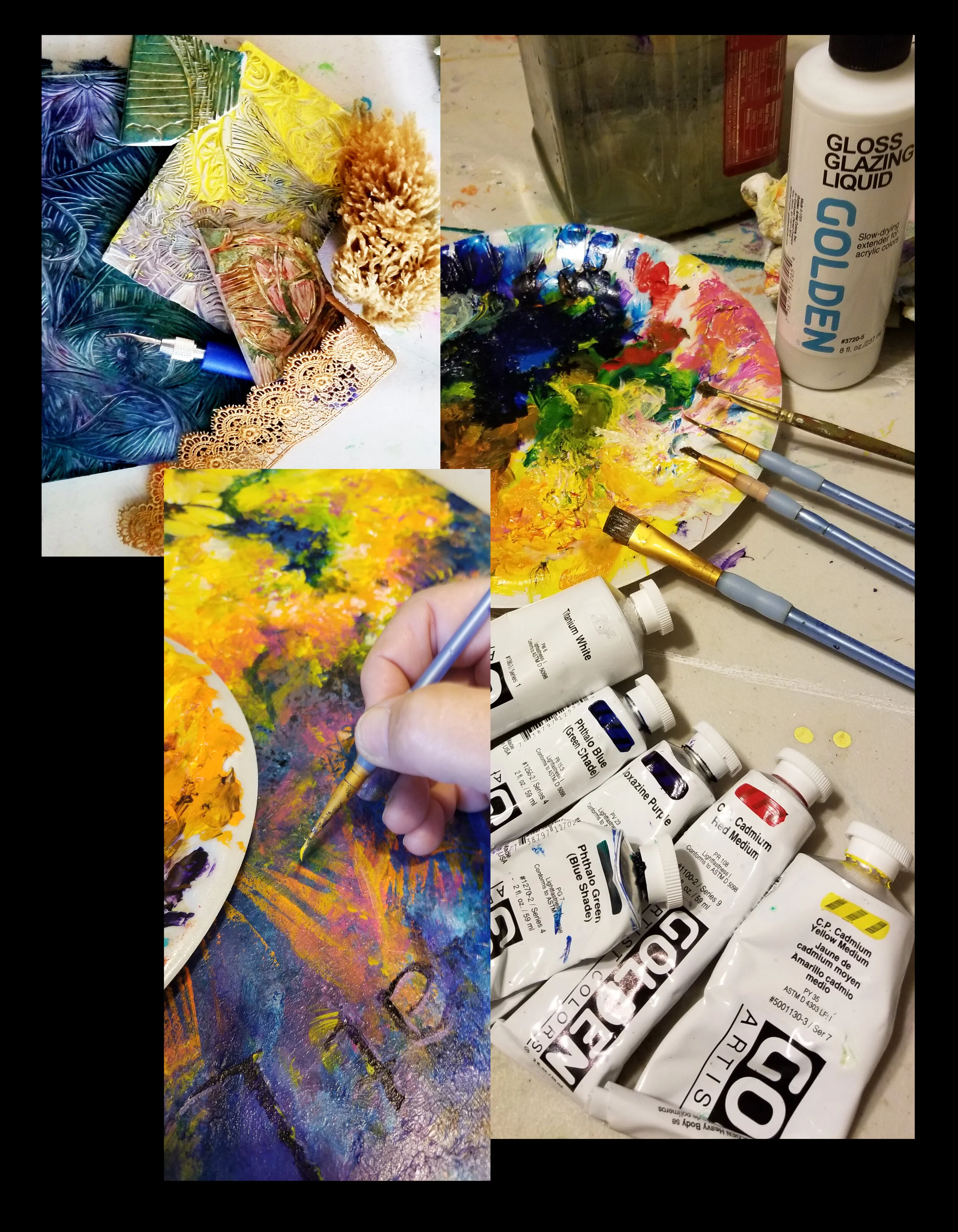 My current favorite colors and tools for painting