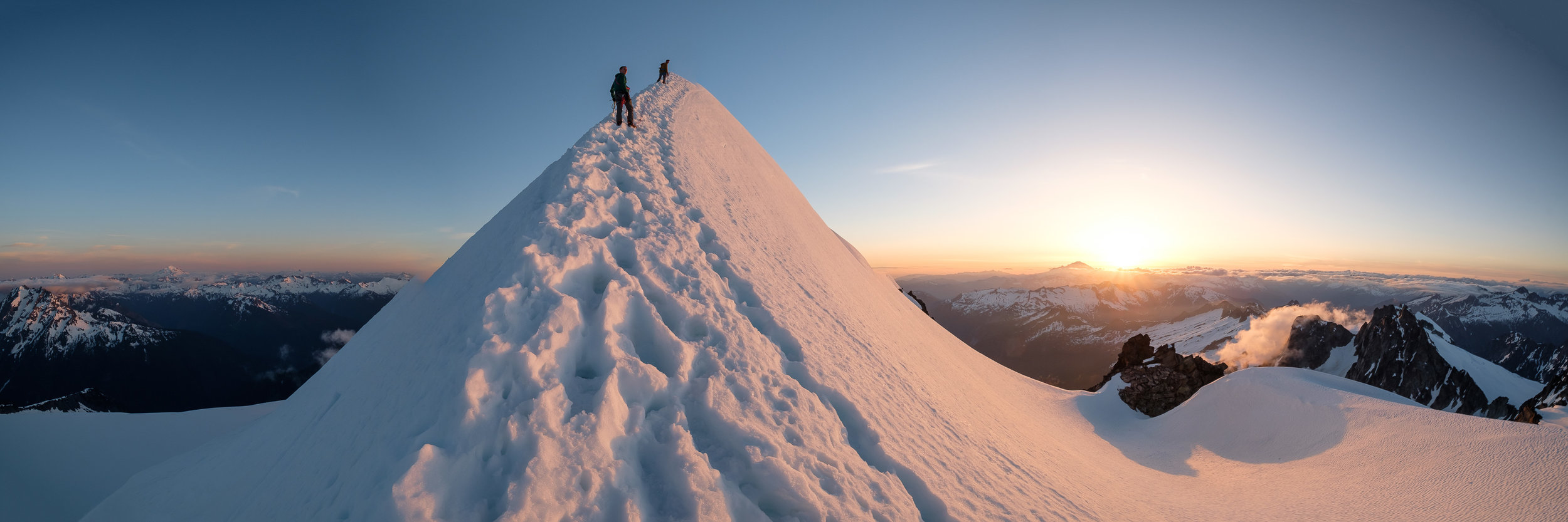 Cameron and Addison on the summit ridge of Eldrado. 