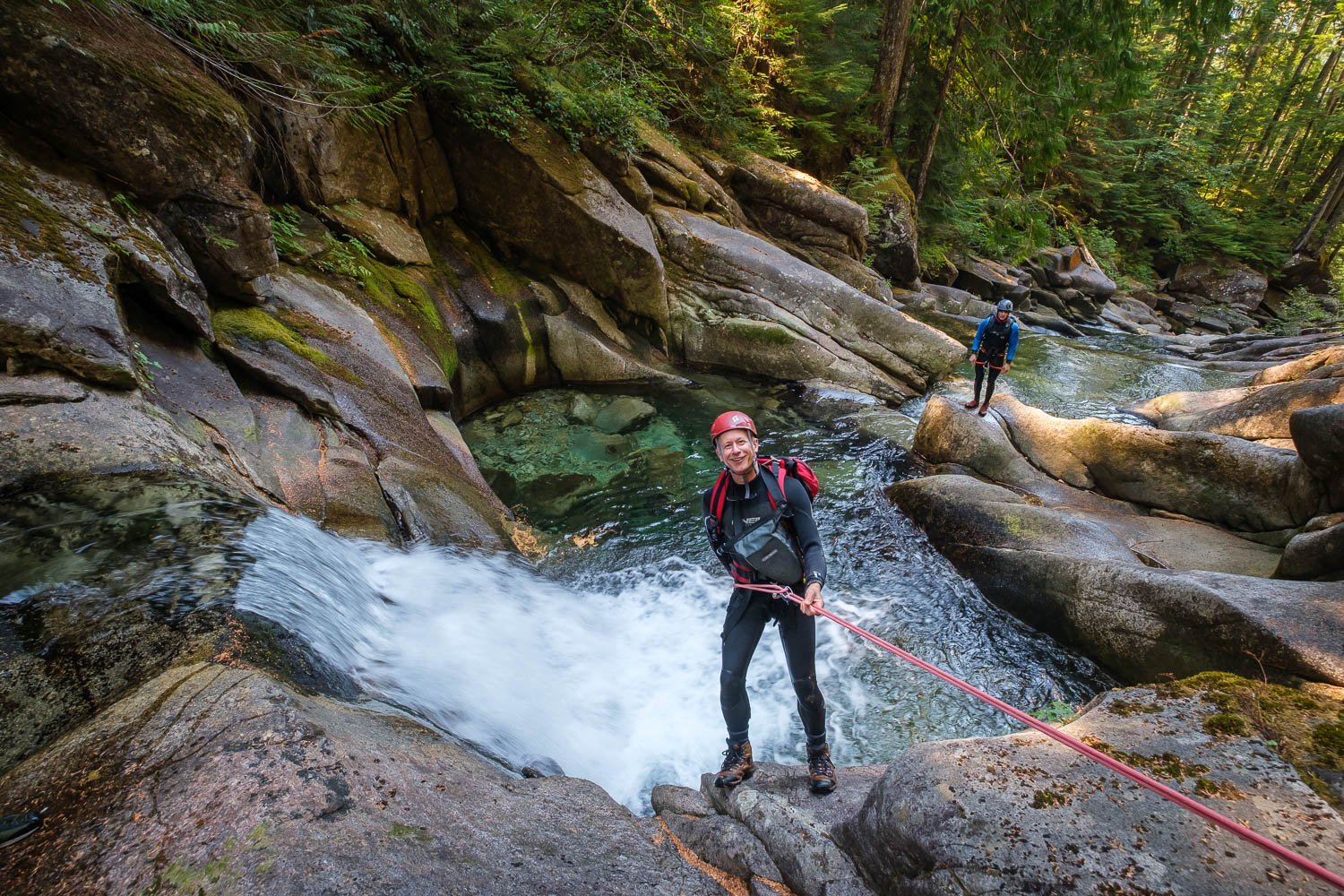  Dad and Adam descending Dingford Creek in the central Cascades, September. 