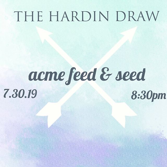 We&rsquo;ve got another Nashville show this week at @acmenashville for Americana night! Come hang out downtown with us! This Tuesday 830-1030
.
.
.
.
.
.
#thehardindraw #acmefeedandseed #nashville #tennessee #musiccity #lowerbroadway #americana #folk