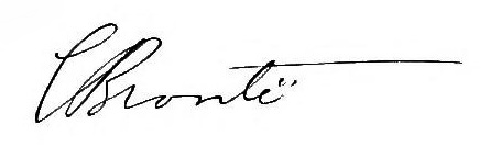 Charlotte Brontë’s signature