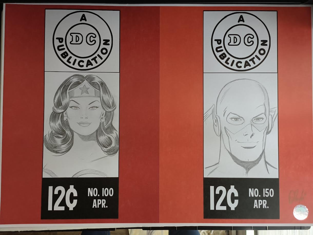 DOUBLE PENCIL SKETCH- WONDER WOMAN FLASH