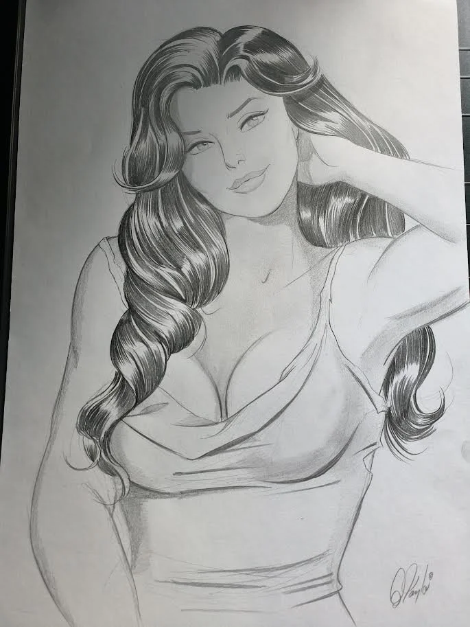 SHE HULK PENCIL SKETCH & GRAPHIC NOVEL