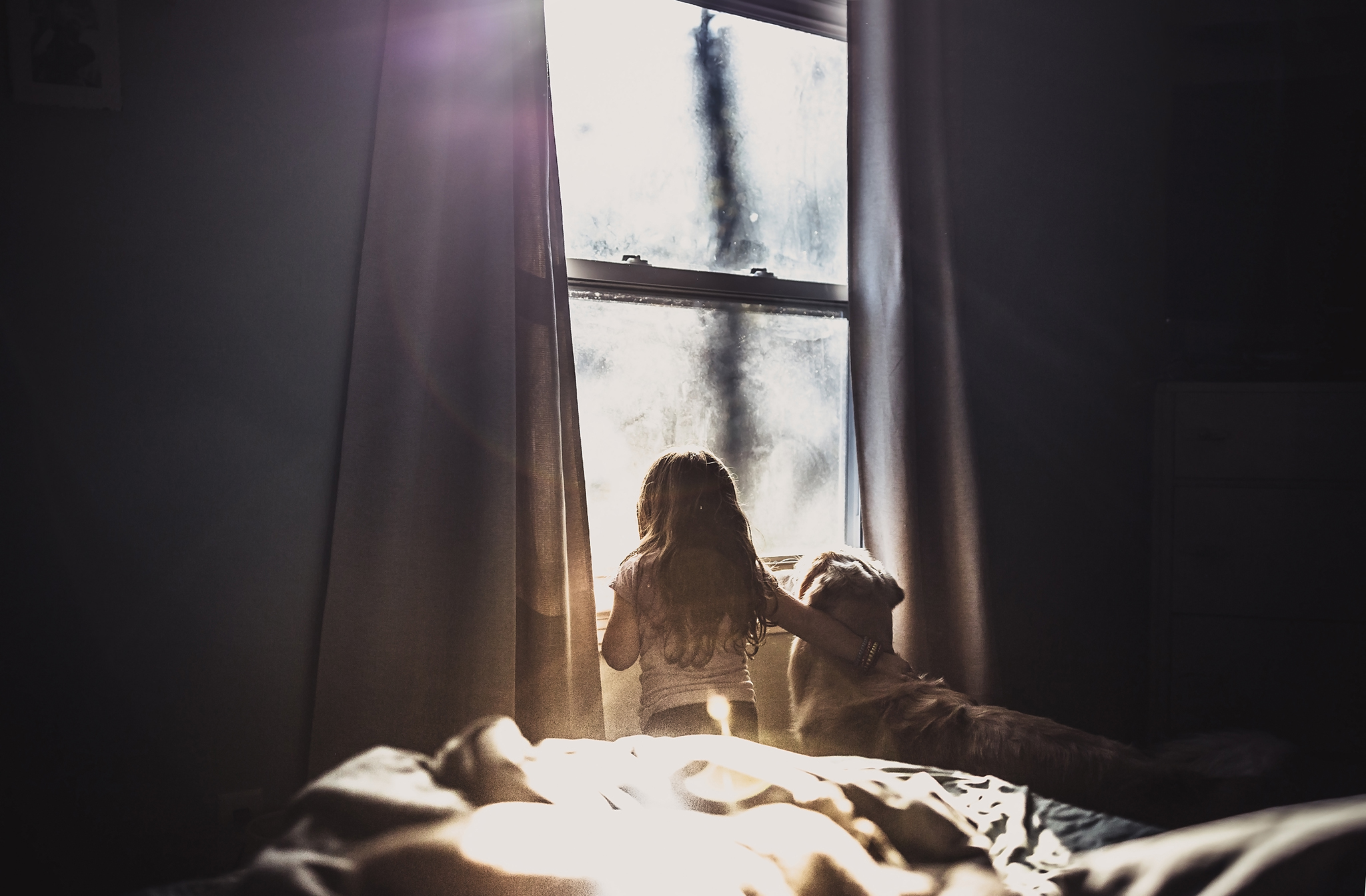 The harsh morning light is only present in my bedroom in the later months.