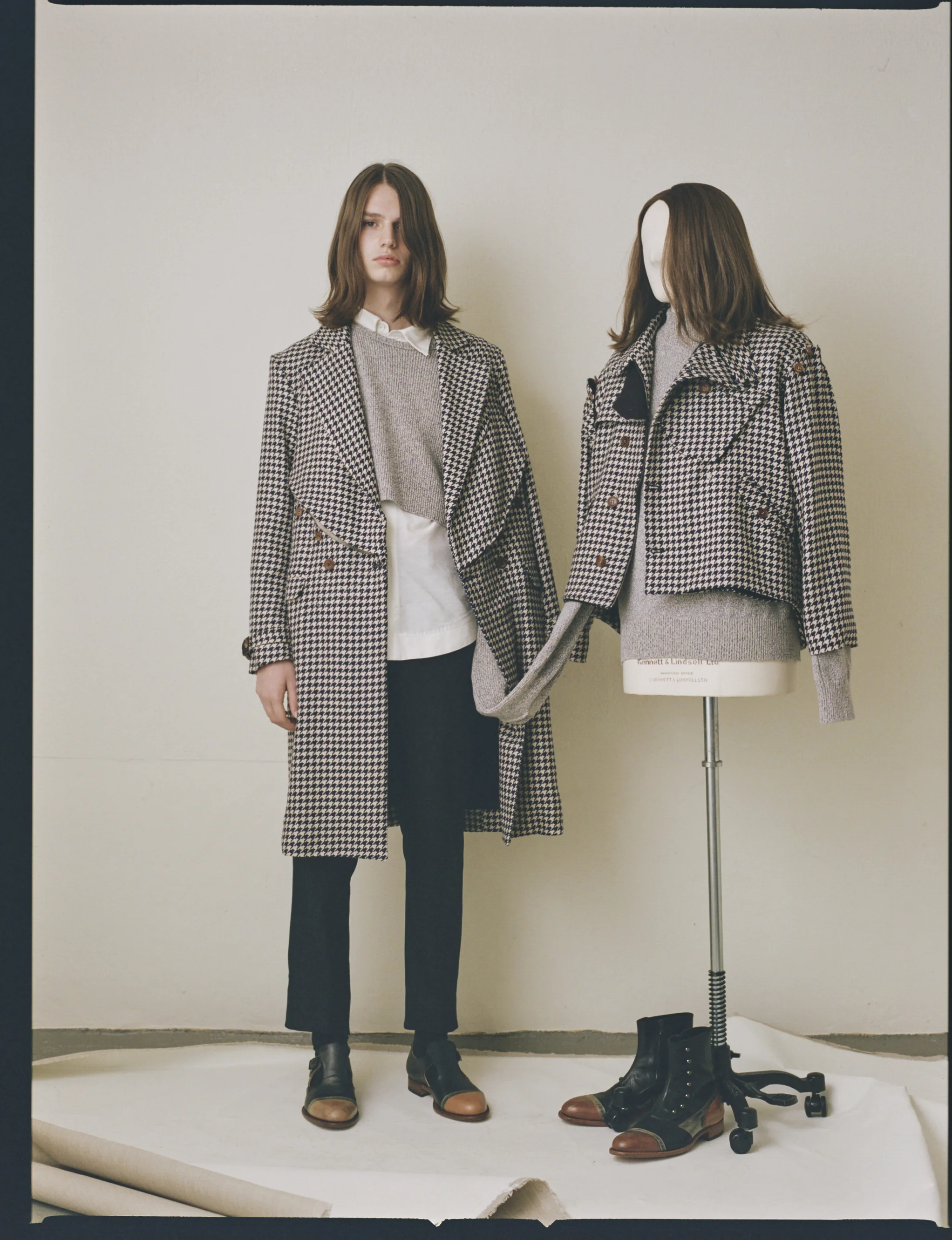 Long Herringbone Coat