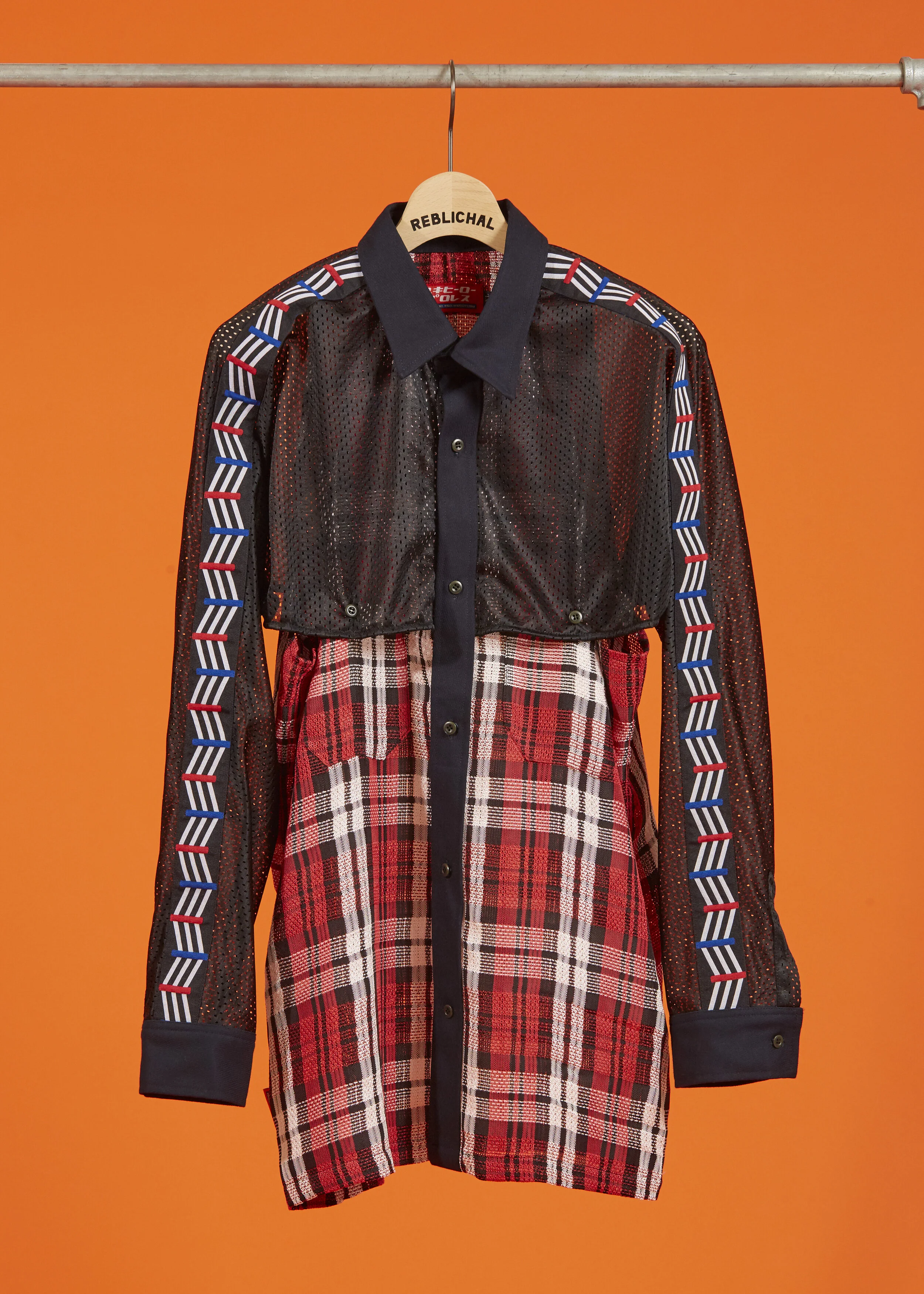 Ring Ribbon Mesh Shirt Jacket