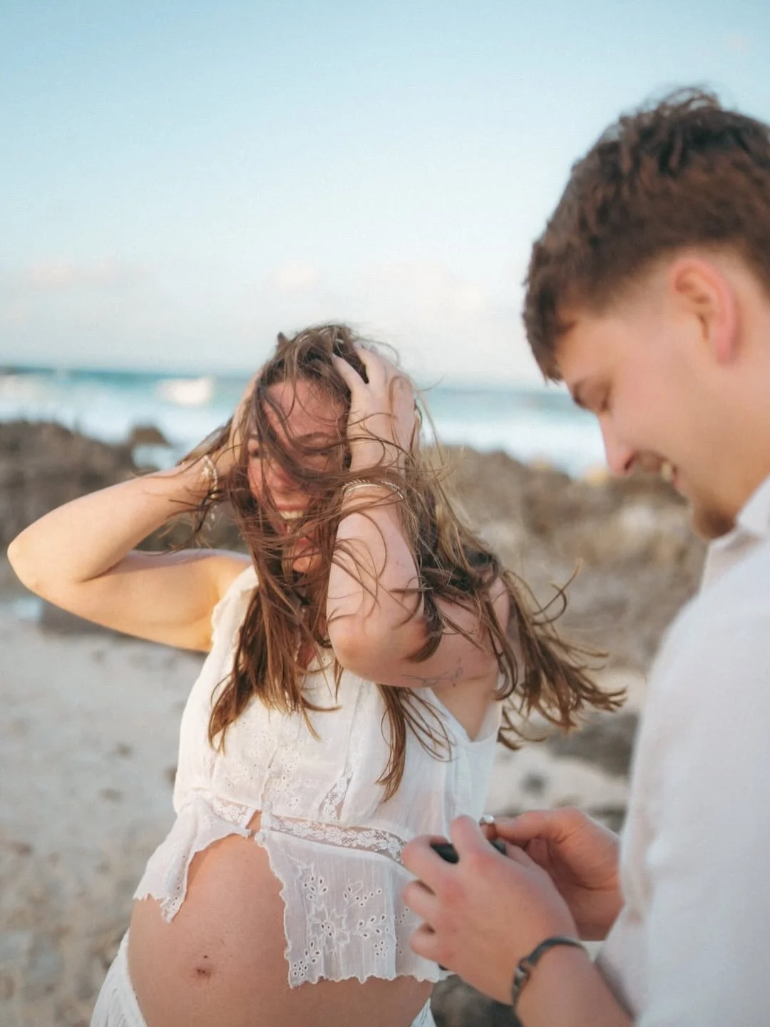 What started as a maternity session on the shores of Isla Mujeres (a place near and dear to my heart) quickly unraveled into something so much bigger.

This wasn&rsquo;t just about documenting a growing family. It was about trust and timing and a lov