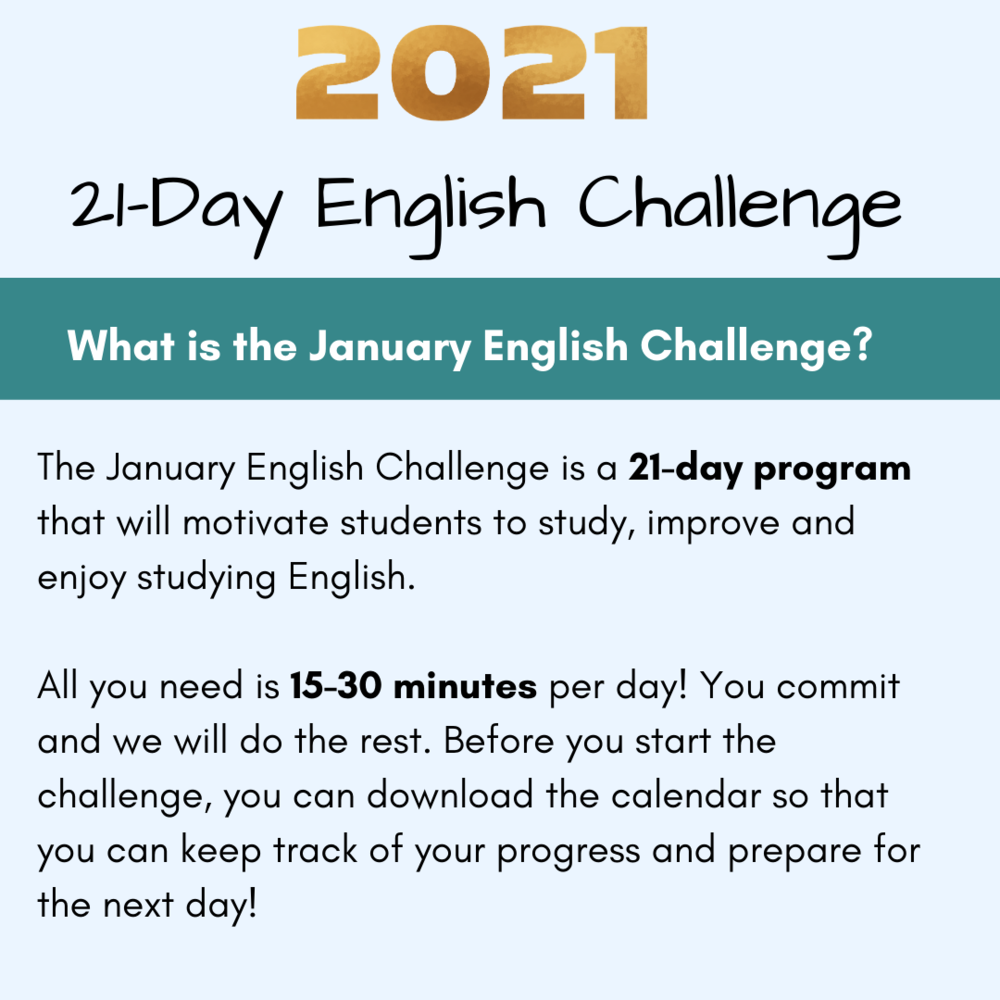 21-Day English Challenge — Be Fluent NYC