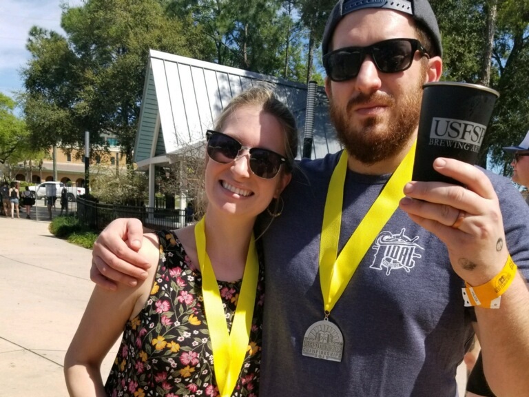 Here we are celebrating our win!