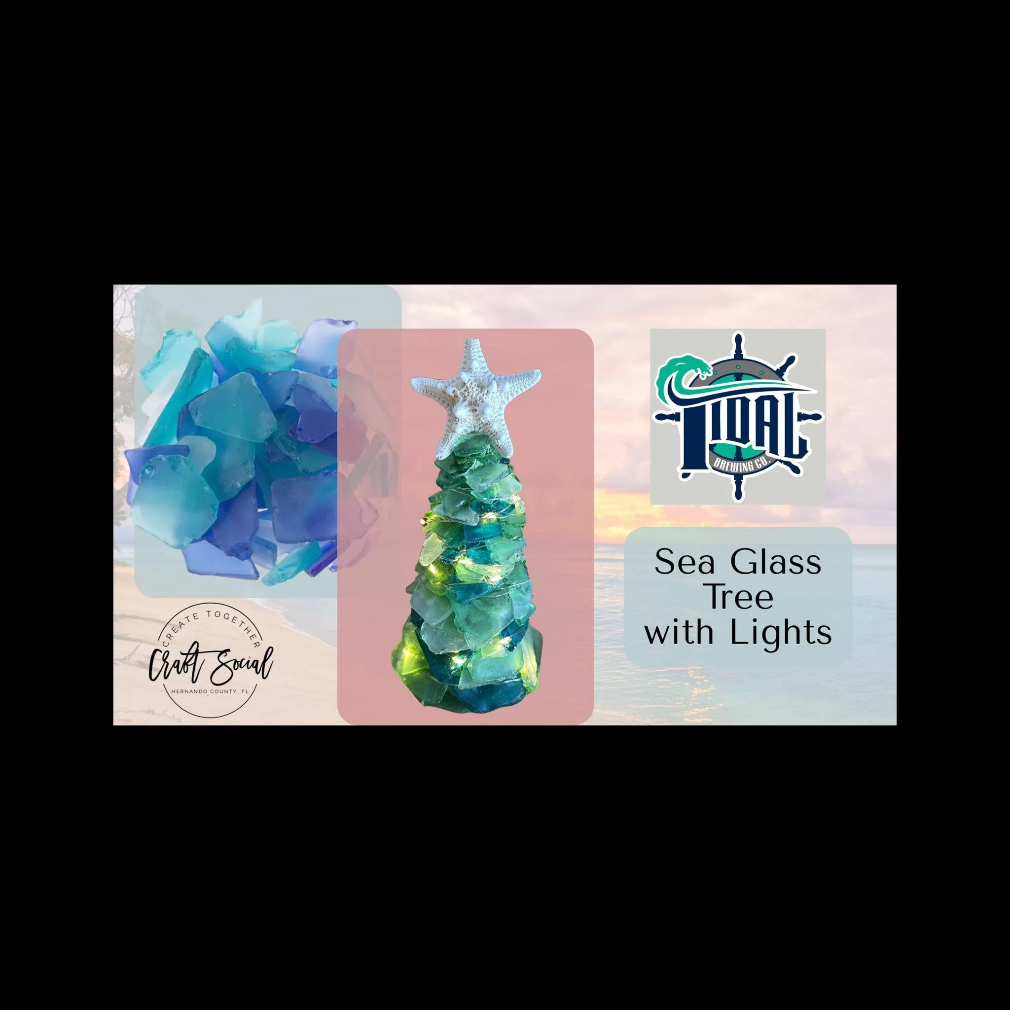 Coastal Sea Glass Trees with Craft Social