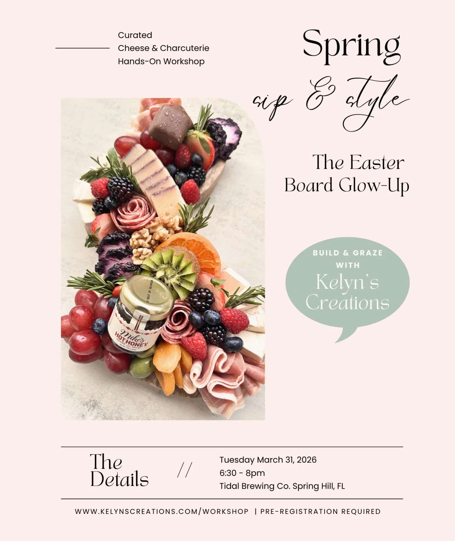 Kelyn's Creations Easter Charcuterie Workshop