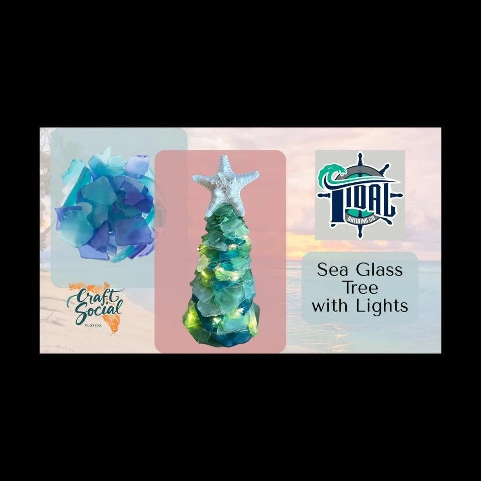 DIY Coastal Sea Glass Trees with Craft Social