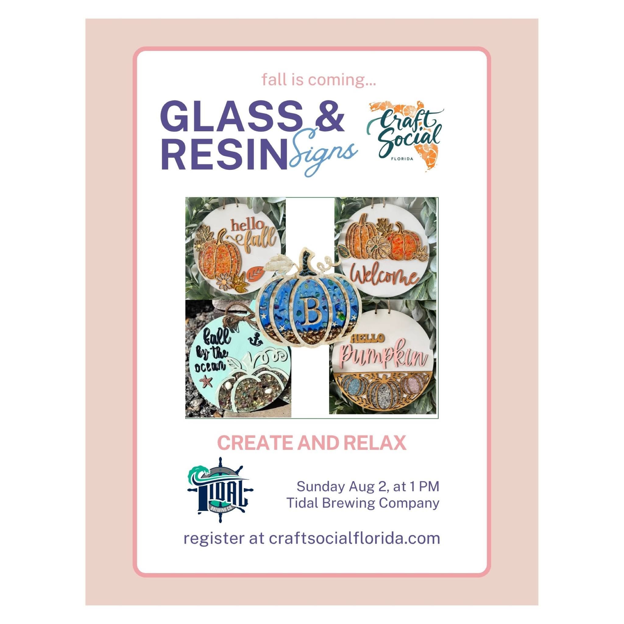 Glass &amp; Resin Fall Projects with Craft Social 