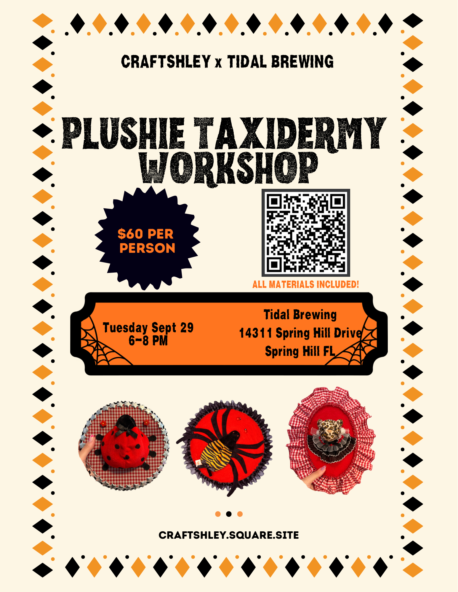 Plushie Taxidermy Class with Craftshley