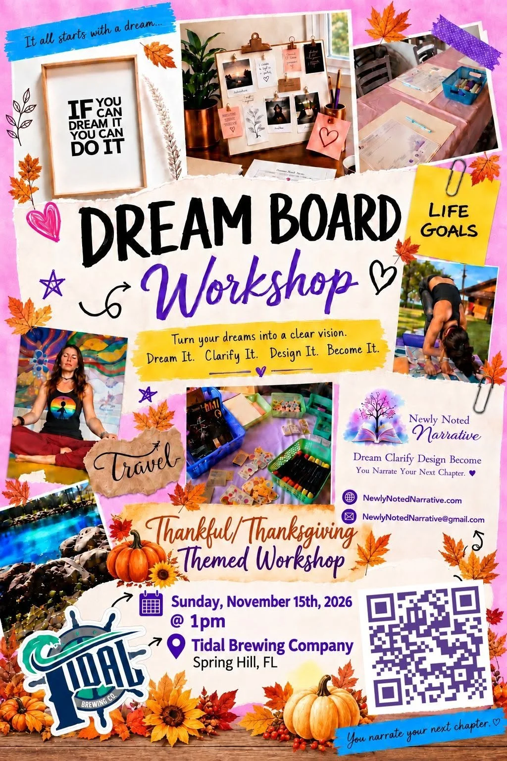 Thankful Dream Board Workshop with Newly Noted Narrative