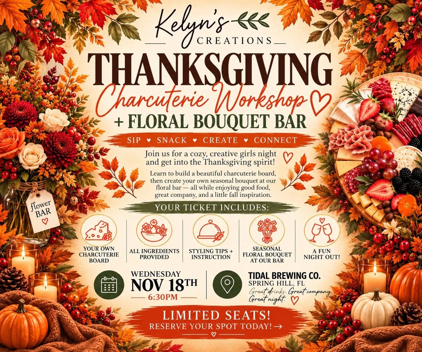 Thanksgiving Charcuterie Workshop with Kelyn's Creations