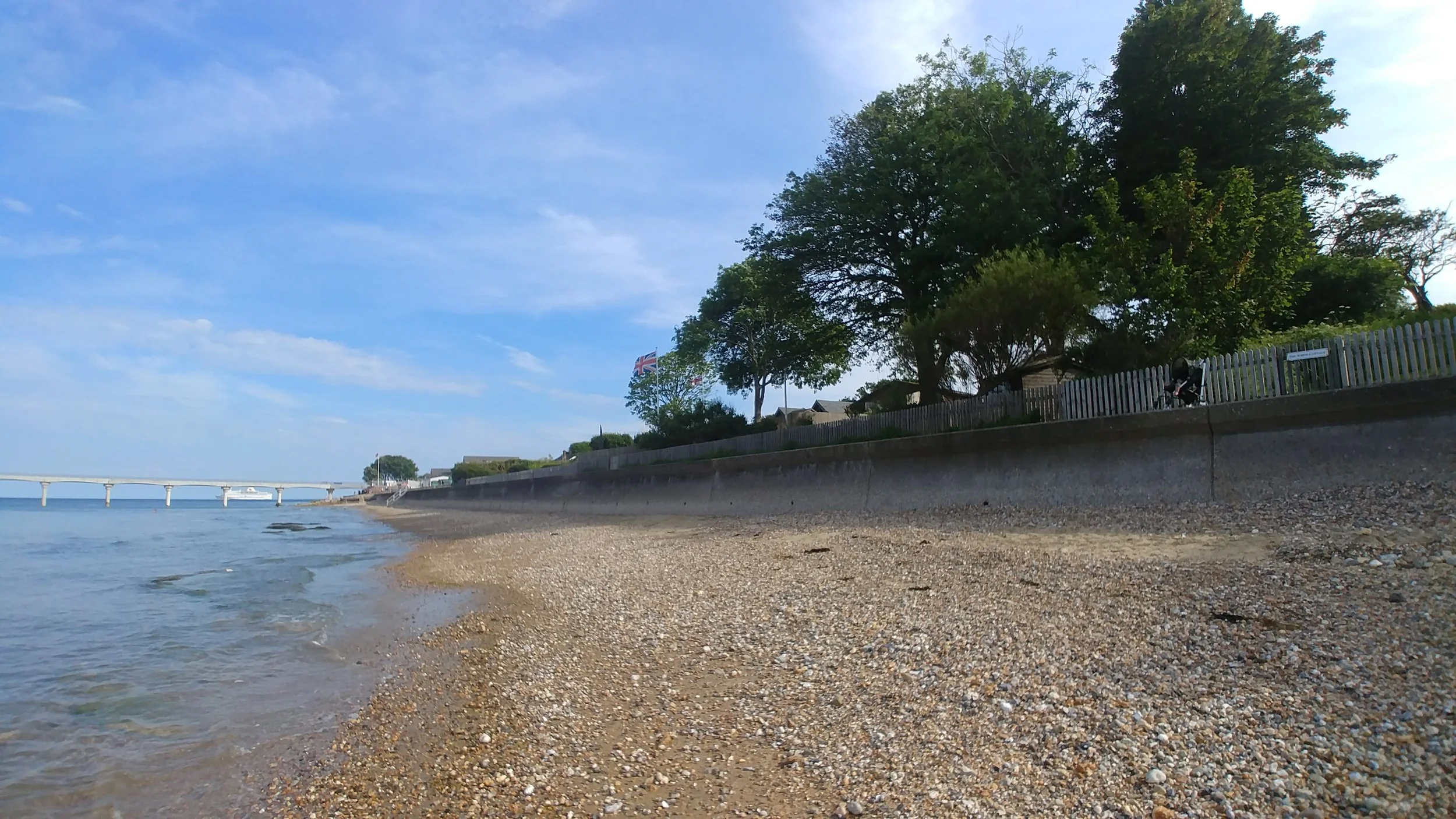 Lane End Beach at Bembridge at (nearly) high tide. 
