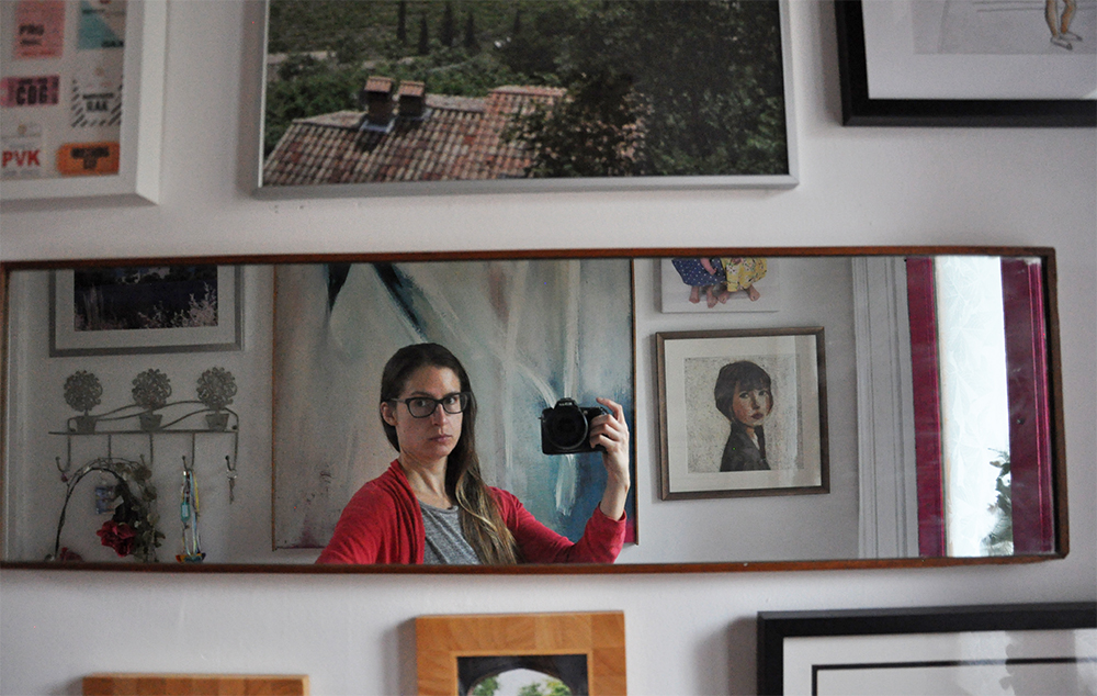 Doing my best impression of the portrait on the wall behind me.