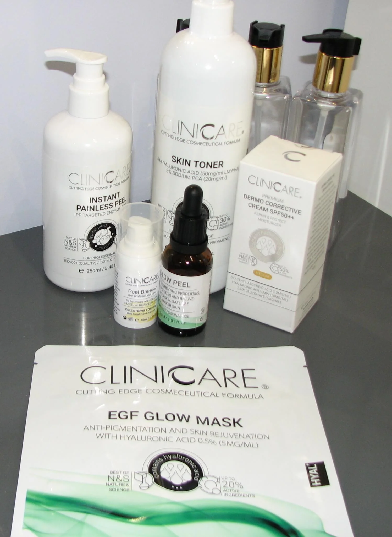 Clinicare chemical peel products which may be used