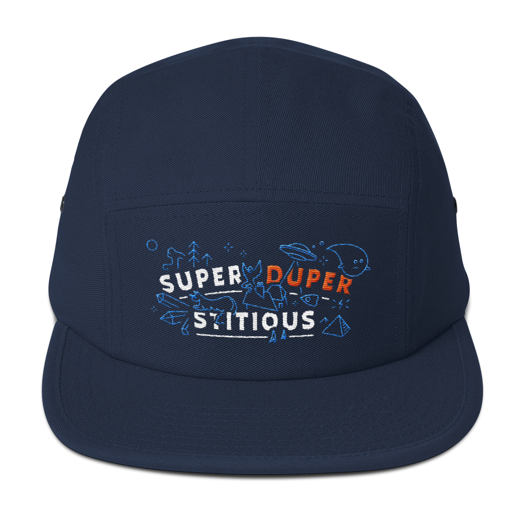 Superduperstitious 5-Panel Hat Navy