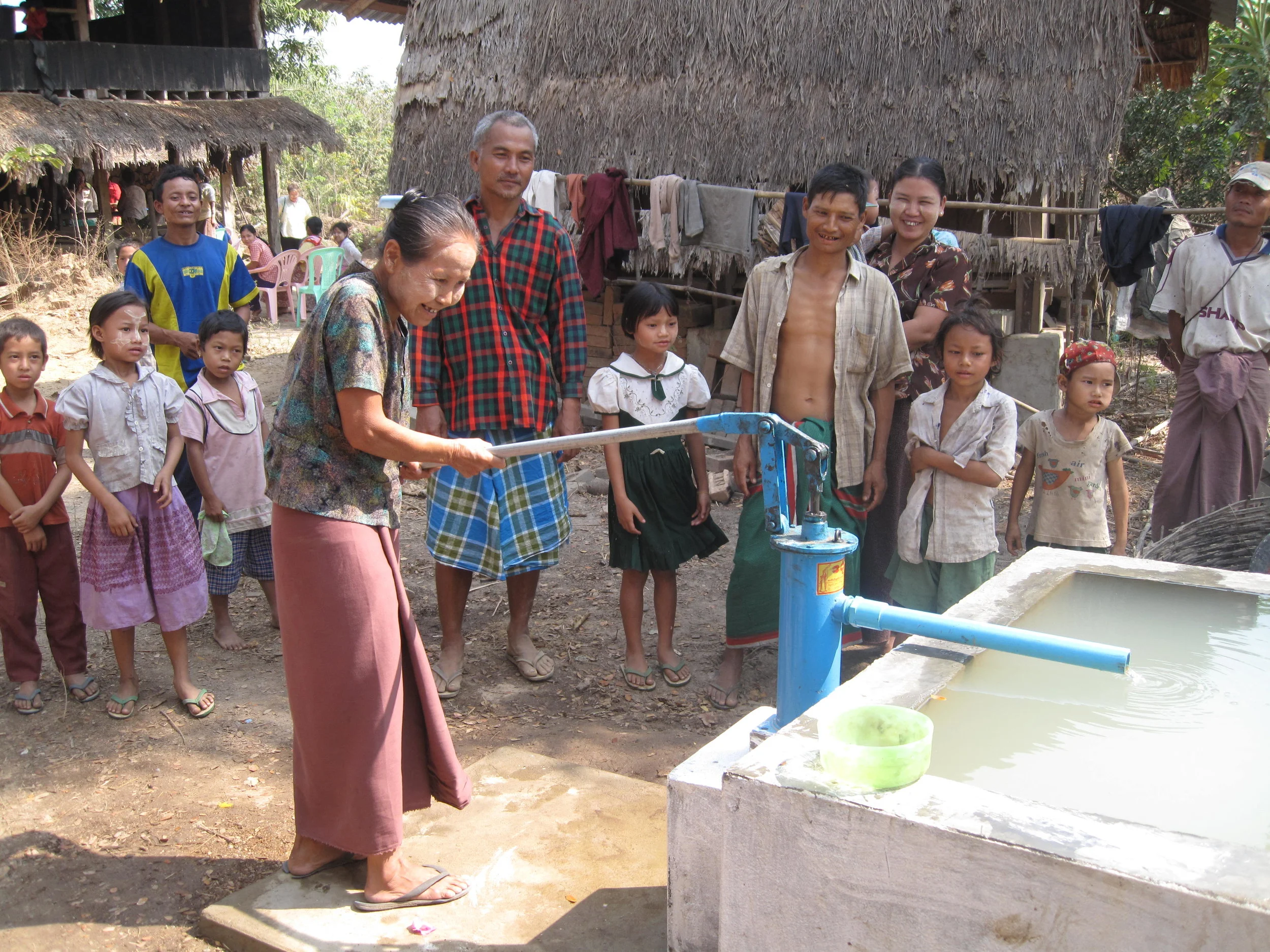 A new clean water well betters the lives for generations of Myanmarese people
