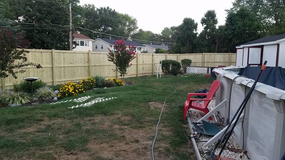 Tall Wood Yard Fence