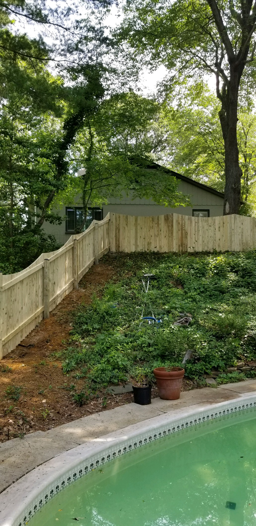 Wood Fence on Hill