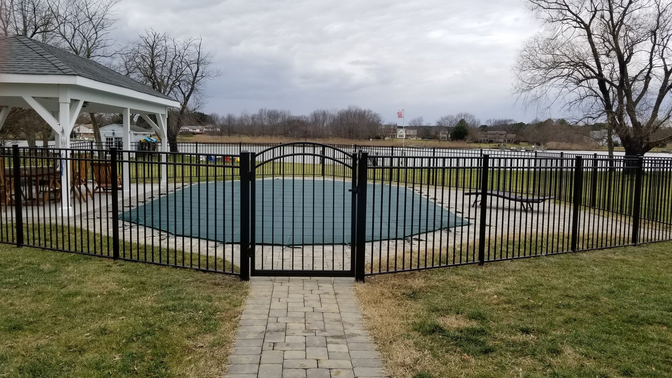 Aluminum Fence Surrounding Pool