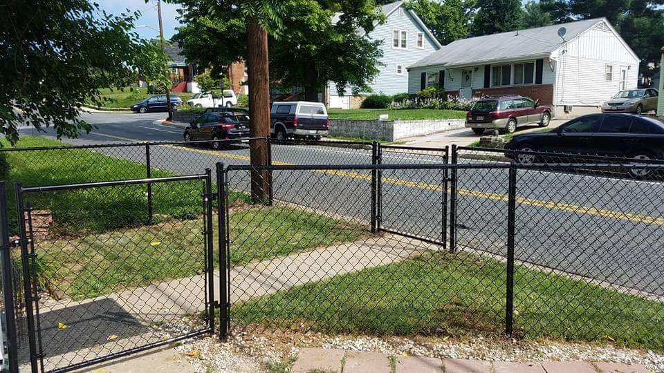 Chain Link Fence in Front Yard