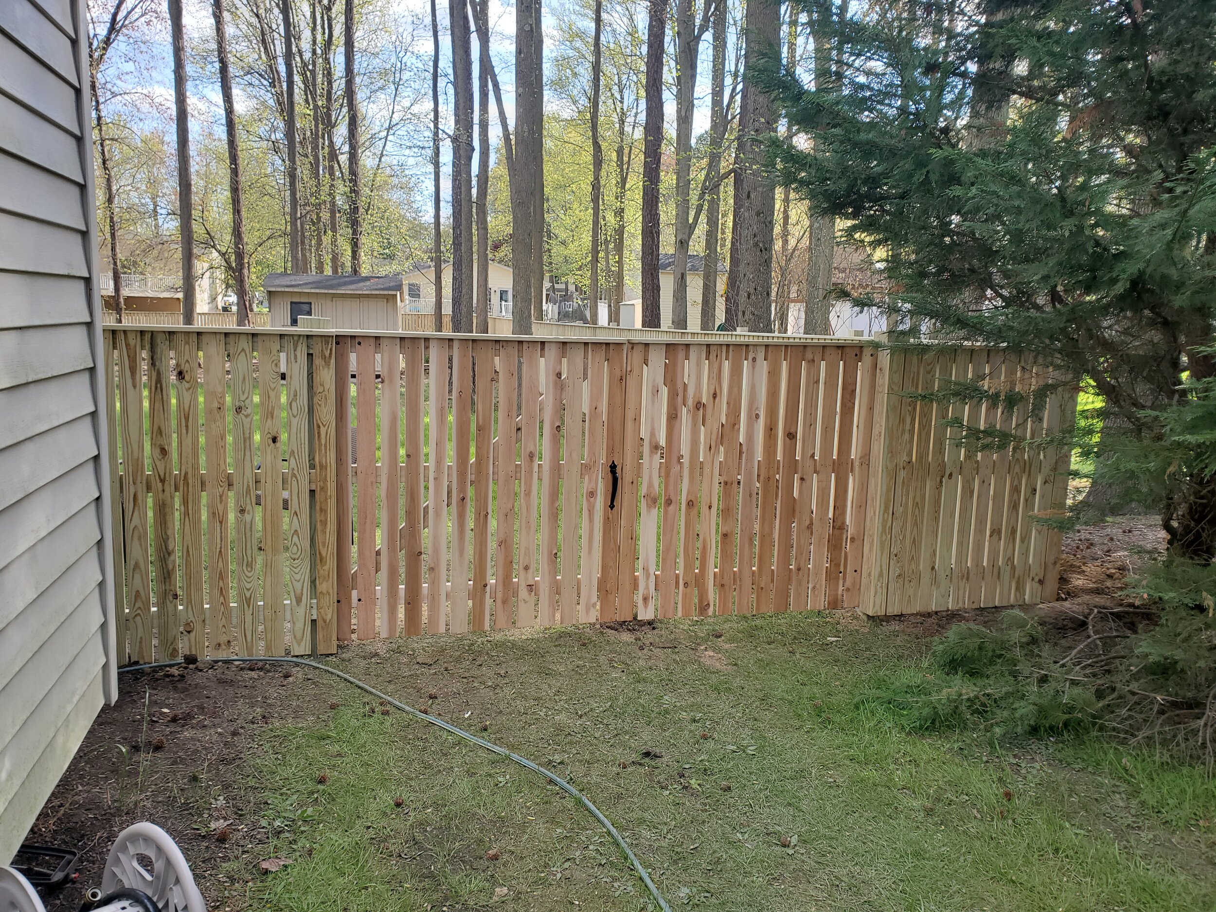 Wood Fence with Gate