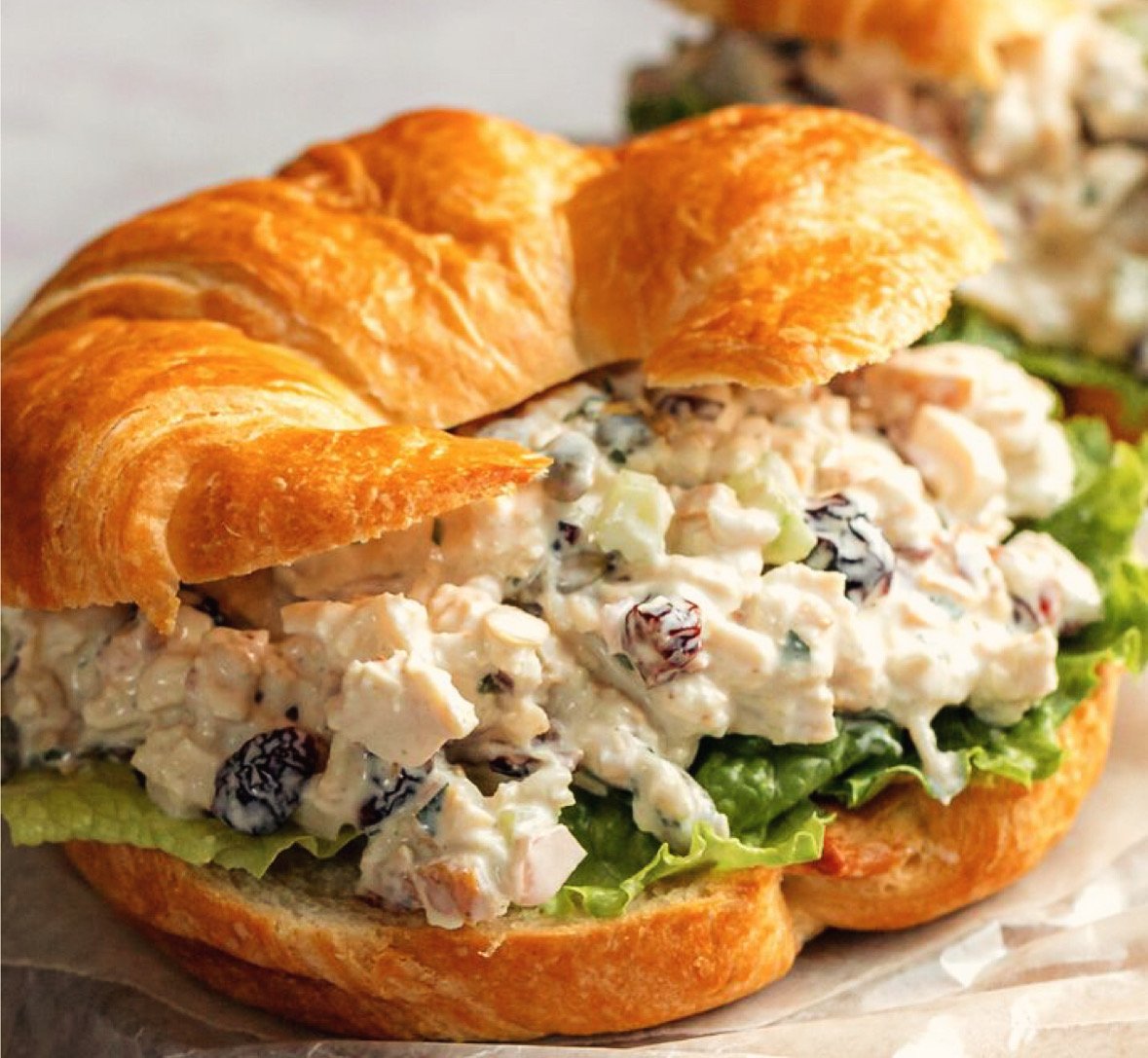Sunday's Special is a Vineyard Chicken Salad Croissant with Rt.11 Chips and Fruit.