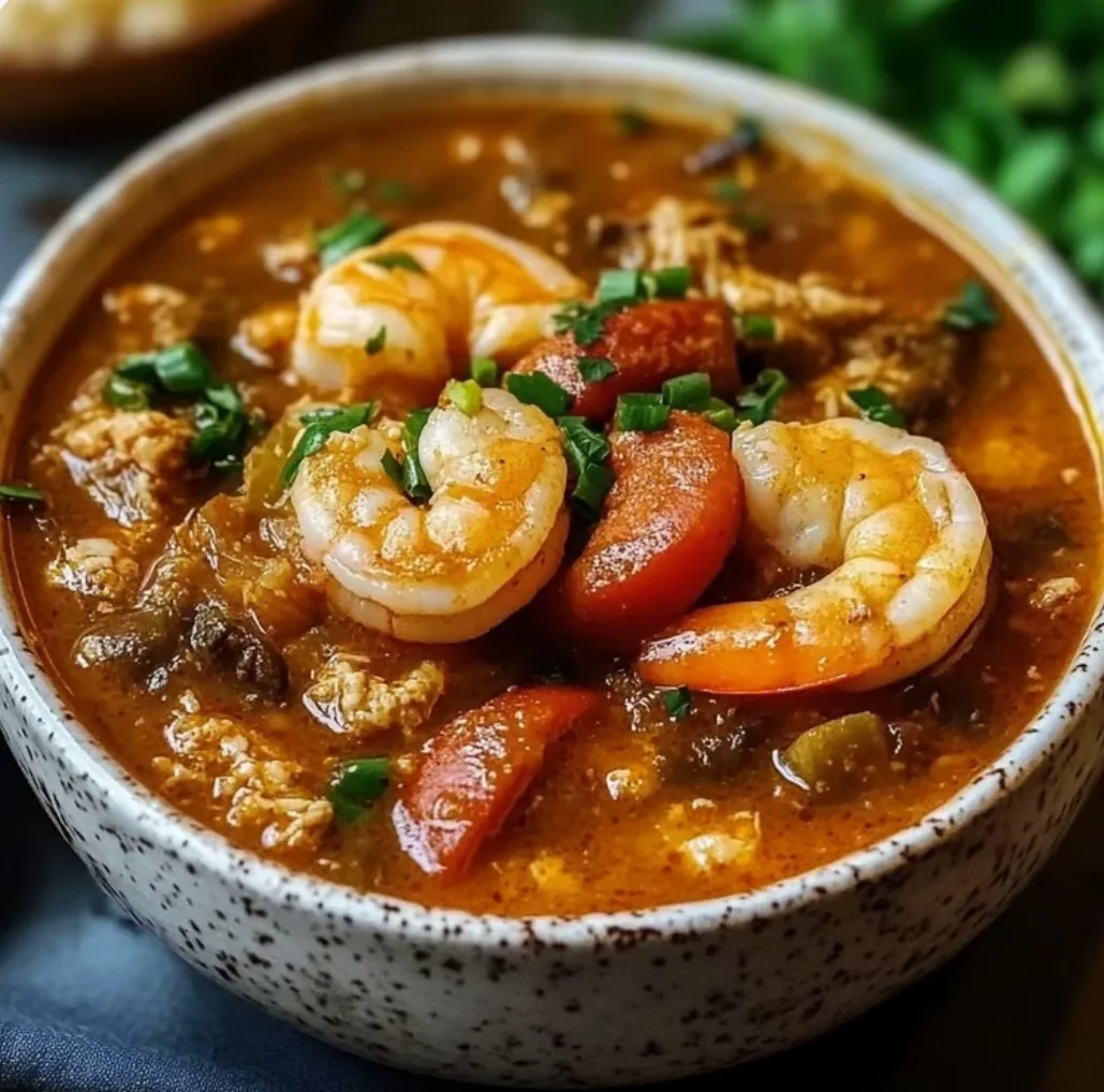 Sunday's Special is Chicken &amp; Shrimp Gumbo (Andouille Sausage optional) with Cheesy Cornbread.