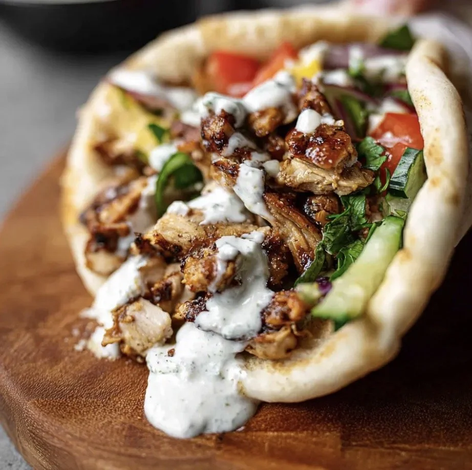 Sunday's Special is Chicken Shawarma on Pita with Sweet Potato Chips &amp; Honey Mustard Dip.